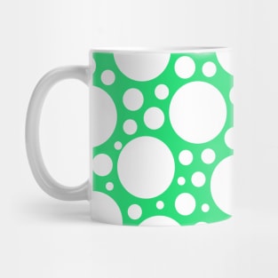 Polka Dots in Green & White Mug